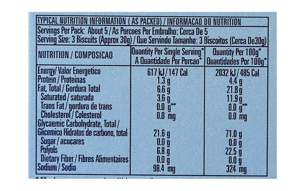 Tiffany Sugarfree Lemon Flavoured Cream Biscuits   Box  162 grams